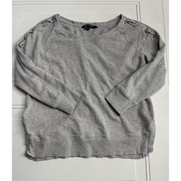 Lauren Ralph Lauren Sweaters - Women’s Lauren Ralph Lauren Sweatshirt Top Sz M Gray 3/4 Tie Sleeves
